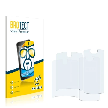 Face avant d’un emballage produit avec le logo de la marque BROTECT. À côté se trouve la protection d’écran correspondante.