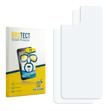 Face avant d’un emballage produit avec le logo de la marque BROTECT. À côté se trouve la protection d’écran correspondante.
