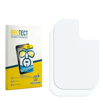 Face avant d’un emballage produit avec le logo de la marque BROTECT. À côté se trouve la protection d’écran correspondante.