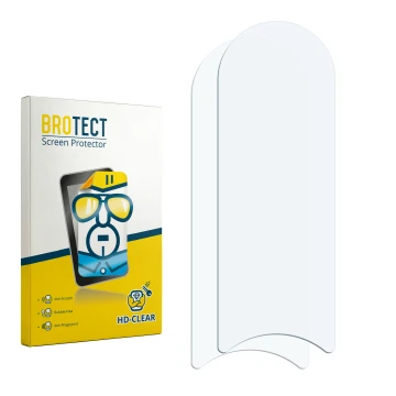 Face avant d’un emballage produit avec le logo de la marque BROTECT. À côté se trouve la protection d’écran correspondante.