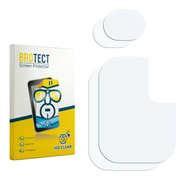 Face avant d’un emballage produit avec le logo de la marque BROTECT. À côté se trouve la protection d’écran correspondante.