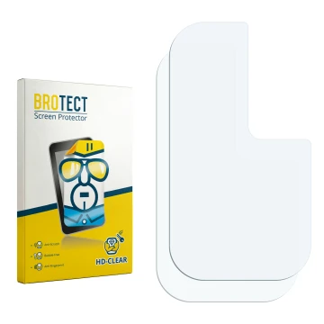 Face avant d’un emballage produit avec le logo de la marque BROTECT. À côté se trouve la protection d’écran correspondante.
