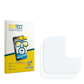 Face avant d’un emballage produit avec le logo de la marque BROTECT. À côté se trouve la protection d’écran correspondante.