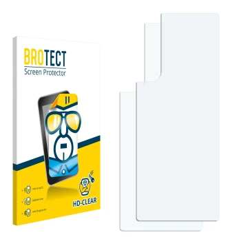 Face avant d’un emballage produit avec le logo de la marque BROTECT. À côté se trouve la protection d’écran correspondante.