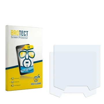 Face avant d’un emballage produit avec le logo de la marque BROTECT. À côté se trouve la protection d’écran correspondante.