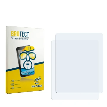 Face avant d’un emballage produit avec le logo de la marque BROTECT. À côté se trouve la protection d’écran correspondante.