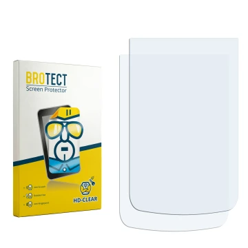 Face avant d’un emballage produit avec le logo de la marque BROTECT. À côté se trouve la protection d’écran correspondante.