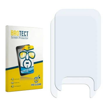 Face avant d’un emballage produit avec le logo de la marque BROTECT. À côté se trouve la protection d’écran correspondante.