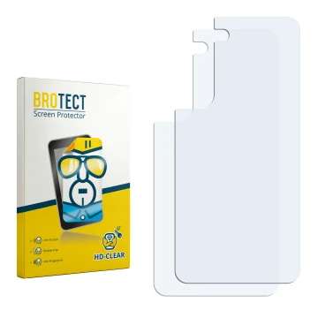 Face avant d’un emballage produit avec le logo de la marque BROTECT. À côté se trouve la protection d’écran correspondante.