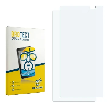 Face avant d’un emballage produit avec le logo de la marque BROTECT. À côté se trouve la protection d’écran correspondante.