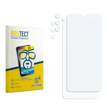 Face avant d’un emballage produit avec le logo de la marque BROTECT. À côté se trouve la protection d’écran correspondante.