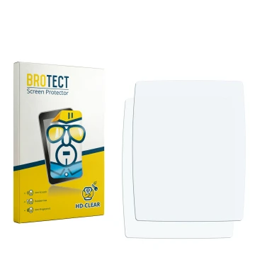 Face avant d’un emballage produit avec le logo de la marque BROTECT. À côté se trouve la protection d’écran correspondante.