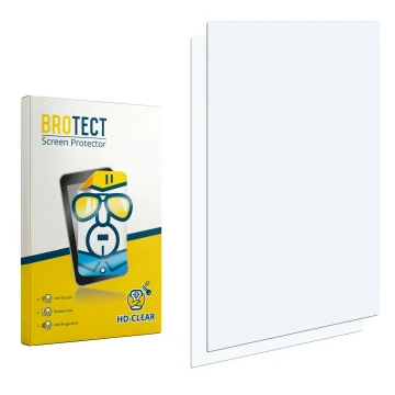 Face avant d’un emballage produit avec le logo de la marque BROTECT. À côté se trouve la protection d’écran correspondante.