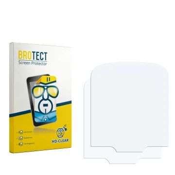 Face avant d’un emballage produit avec le logo de la marque BROTECT. À côté se trouve la protection d’écran correspondante.