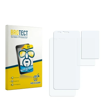 Face avant d’un emballage produit avec le logo de la marque BROTECT. À côté se trouve la protection d’écran correspondante.