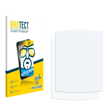 Face avant d’un emballage produit avec le logo de la marque BROTECT. À côté se trouve la protection d’écran correspondante.