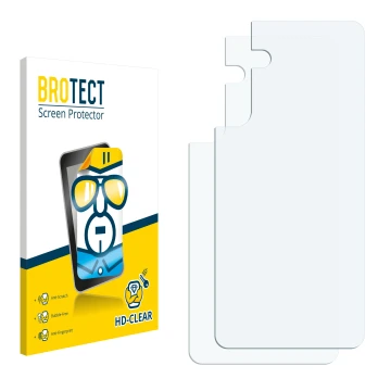 Face avant d’un emballage produit avec le logo de la marque BROTECT. À côté se trouve la protection d’écran correspondante.