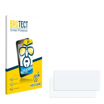 Face avant d’un emballage produit avec le logo de la marque BROTECT. À côté se trouve la protection d’écran correspondante.