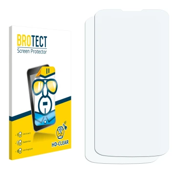 Face avant d’un emballage produit avec le logo de la marque BROTECT. À côté se trouve la protection d’écran correspondante.
