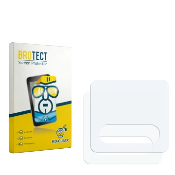 Face avant d’un emballage produit avec le logo de la marque BROTECT. À côté se trouve la protection d’écran correspondante.