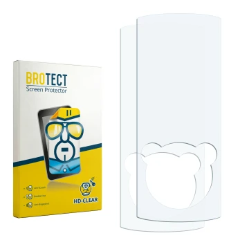 Face avant d’un emballage produit avec le logo de la marque BROTECT. À côté se trouve la protection d’écran correspondante.