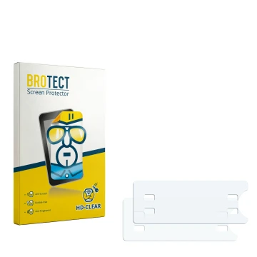 Face avant d’un emballage produit avec le logo de la marque BROTECT. À côté se trouve la protection d’écran correspondante.