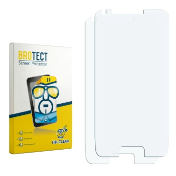 Face avant d’un emballage produit avec le logo de la marque BROTECT. À côté se trouve la protection d’écran correspondante.