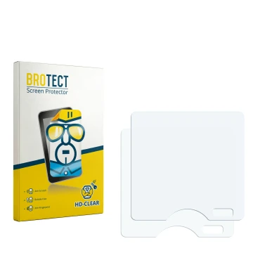 Face avant d’un emballage produit avec le logo de la marque BROTECT. À côté se trouve la protection d’écran correspondante.