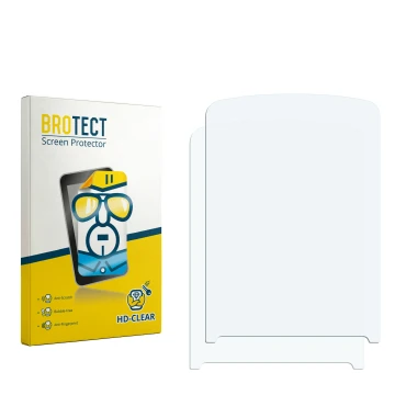 Face avant d’un emballage produit avec le logo de la marque BROTECT. À côté se trouve la protection d’écran correspondante.