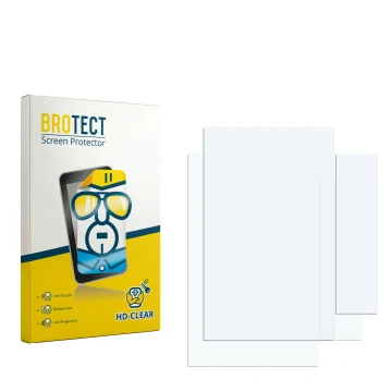 Face avant d’un emballage produit avec le logo de la marque BROTECT. À côté se trouve la protection d’écran correspondante.