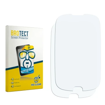 Face avant d’un emballage produit avec le logo de la marque BROTECT. À côté se trouve la protection d’écran correspondante.