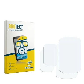 Face avant d’un emballage produit avec le logo de la marque BROTECT. À côté se trouve la protection d’écran correspondante.