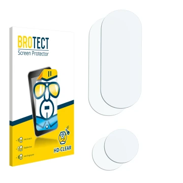 Face avant d’un emballage produit avec le logo de la marque BROTECT. À côté se trouve la protection d’écran correspondante.