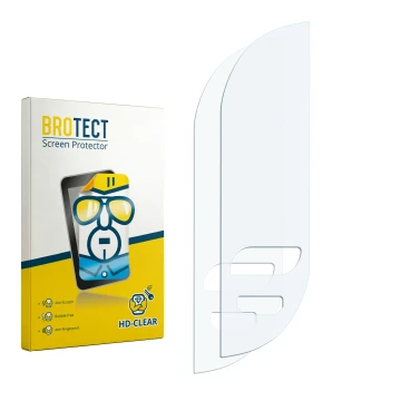Face avant d’un emballage produit avec le logo de la marque BROTECT. À côté se trouve la protection d’écran correspondante.