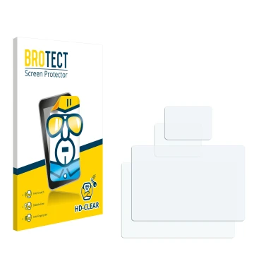 Face avant d’un emballage produit avec le logo de la marque BROTECT. À côté se trouve la protection d’écran correspondante.