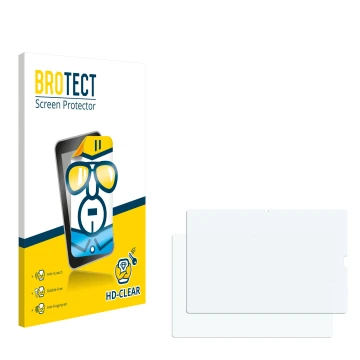 Face avant d’un emballage produit avec le logo de la marque BROTECT. À côté se trouve la protection d’écran correspondante.
