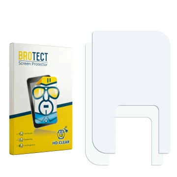 Face avant d’un emballage produit avec le logo de la marque BROTECT. À côté se trouve la protection d’écran correspondante.
