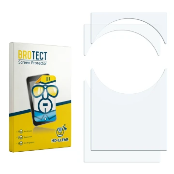 Face avant d’un emballage produit avec le logo de la marque BROTECT. À côté se trouve la protection d’écran correspondante.