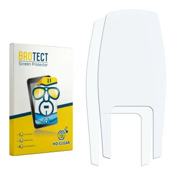 Face avant d’un emballage produit avec le logo de la marque BROTECT. À côté se trouve la protection d’écran correspondante.
