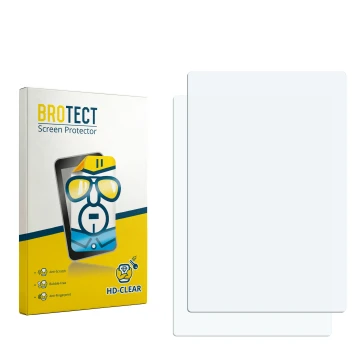 Face avant d’un emballage produit avec le logo de la marque BROTECT. À côté se trouve la protection d’écran correspondante.