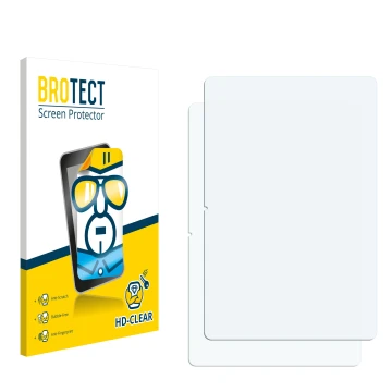 Face avant d’un emballage produit avec le logo de la marque BROTECT. À côté se trouve la protection d’écran correspondante.