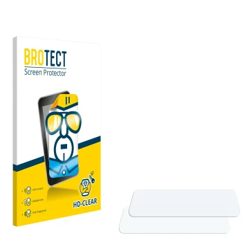 Face avant d’un emballage produit avec le logo de la marque BROTECT. À côté se trouve la protection d’écran correspondante.