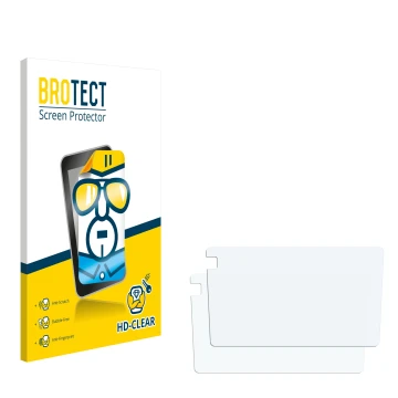 Face avant d’un emballage produit avec le logo de la marque BROTECT. À côté se trouve la protection d’écran correspondante.