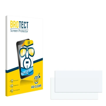 Face avant d’un emballage produit avec le logo de la marque BROTECT. À côté se trouve la protection d’écran correspondante.