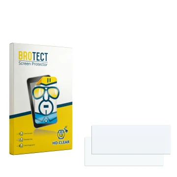 Face avant d’un emballage produit avec le logo de la marque BROTECT. À côté se trouve la protection d’écran correspondante.