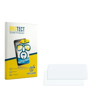 Face avant d’un emballage produit avec le logo de la marque BROTECT. À côté se trouve la protection d’écran correspondante.