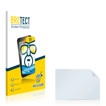 Face avant d’un emballage produit avec le logo de la marque BROTECT. À côté se trouve la protection d’écran correspondante.