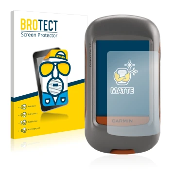 Face avant d’un emballage produit avec le logo de la marque BROTECT. À côté, l’appareil Garmin Dakota 20 est représenté avec l
