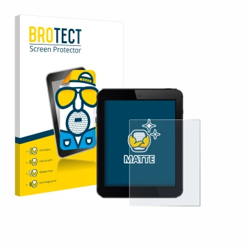 Face avant d’un emballage produit avec le logo de la marque BROTECT. À côté, l’appareil est représenté avec la protection d’éc