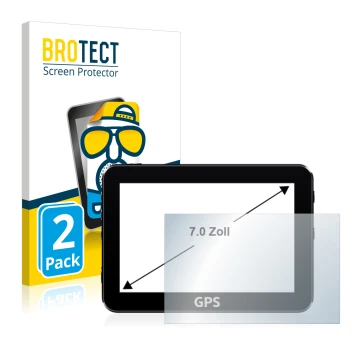 Face avant d’un emballage produit avec le logo de la marque BROTECT. À côté, l’appareil est représenté avec la protection d’éc